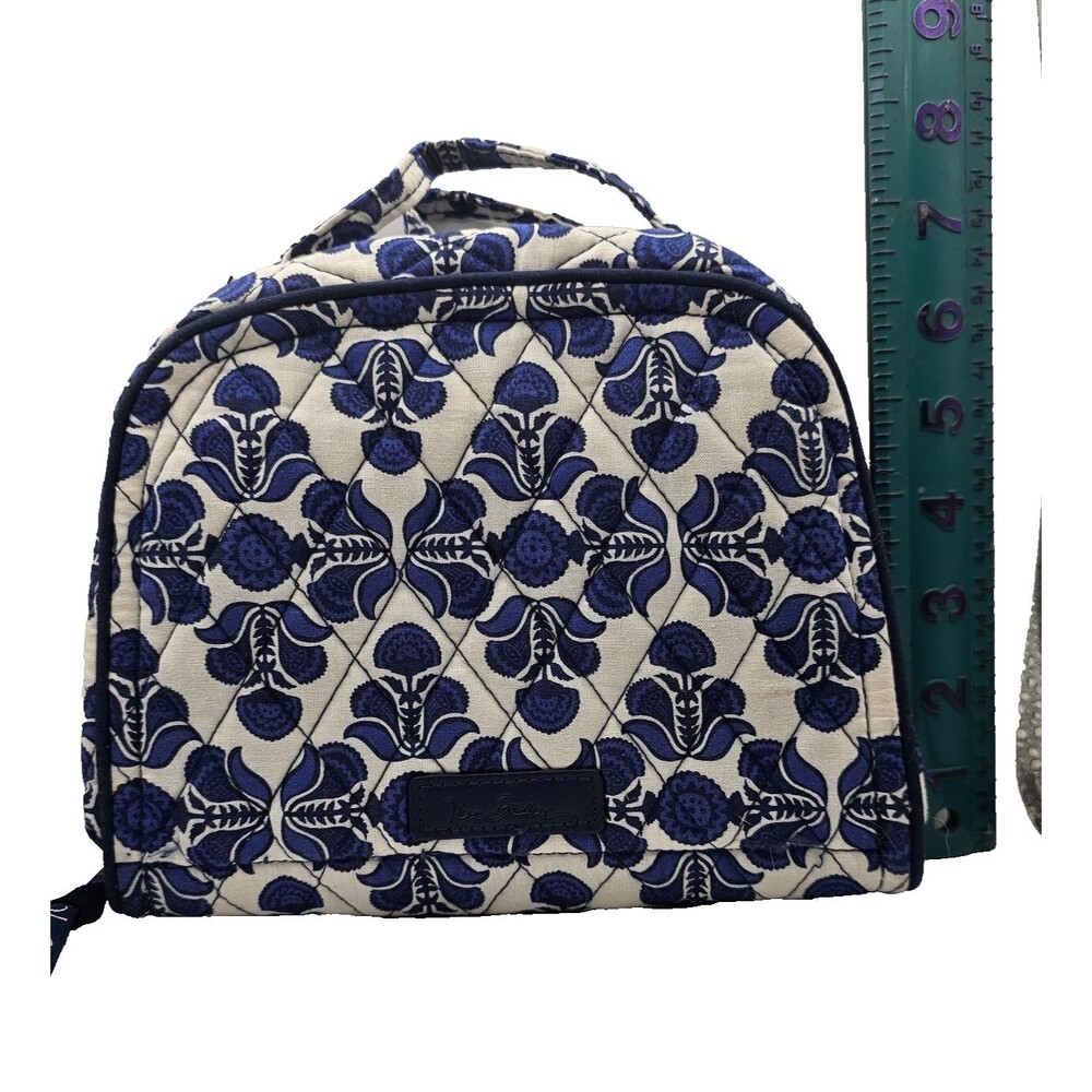 Vera Bradley Travel Jewelry/Accessory Bag Organizer 4 Zipper Pouches & 2 Elastic